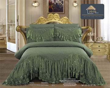 Cuvertura de pat finet – Set complet 3 piese pentru un dormitor elegant si confortabil | COD 1001-J