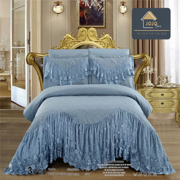 Cuvertura de pat finet – Set complet 3 piese pentru un dormitor elegant si confortabil | COD 1006-J