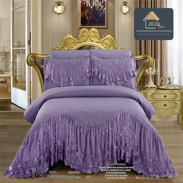 Cuvertura de pat finet – Set complet 3 piese pentru un dormitor elegant si confortabil | COD 1007-J