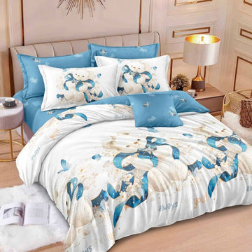 Lenjerie de pat bumbac finet – 6 piese | Eleganta si Confort la Tine Acasa | COD 1179 - S
