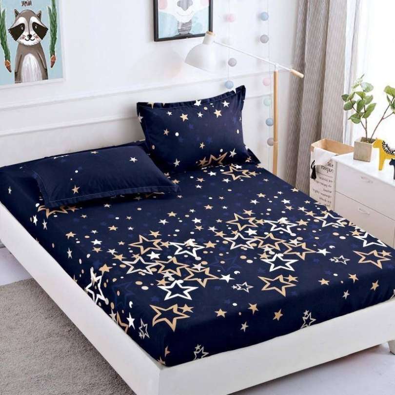 Husa de Pat din Bumbac Finet – Set 3 Piese pentru Confort si Eleganta | COD 1556-J
