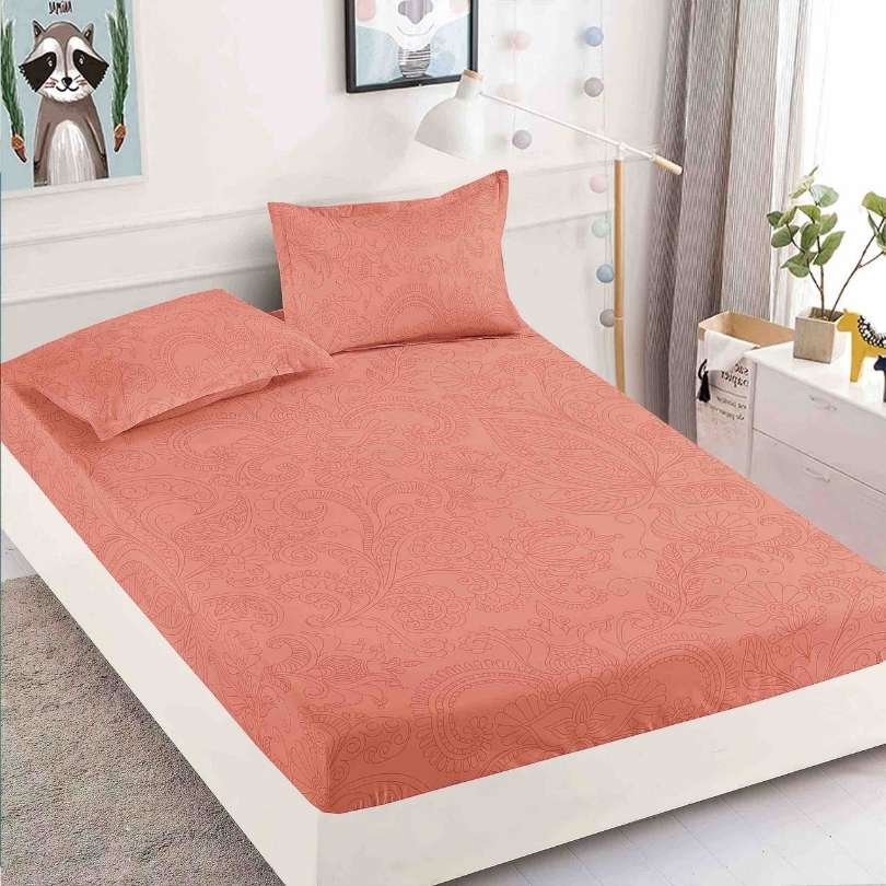 Husa de Pat din Bumbac Finet – Set 3 Piese pentru Confort si Eleganta | COD 1566-J