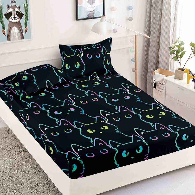 Husa de Pat din Bumbac Finet – Set 3 Piese pentru Confort si Eleganta | COD 1572-J