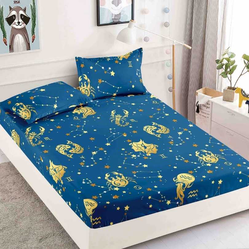 Husa de Pat din Bumbac Finet – Set 3 Piese pentru Confort si Eleganta | COD 1582-J
