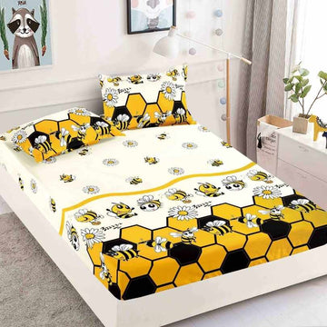 Husa de Pat din Bumbac Finet – Set 3 Piese pentru Confort si Eleganta | COD 1583-J