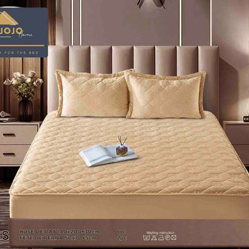 Husa de pat topper catifea – Set complet 3 piese, confort si eleganta pentru patul tau 140X200cm | COD 1547-J