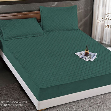 Husa de pat topper catifea – Set complet 3 piese, confort si eleganta pentru patul tau 160X200cm | COD 1573-S