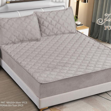 Husa de pat topper catifea – Set complet 3 piese, confort si eleganta pentru patul tau 180X200cm | COD 1564-S