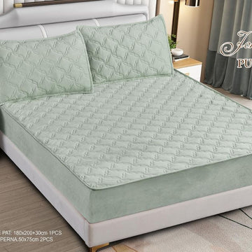 Husa de pat topper catifea – Set complet 3 piese, confort si eleganta pentru patul tau 180X200cm | COD 1568-S