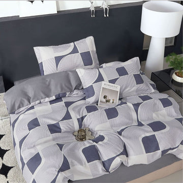 Lenjerie de Pat Bumbac Finet 1 Persoana – 4 Piese. Confort Premium si Design Modern | COD 0675-S