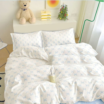 Lenjerie de Pat Bumbac Finet 1 Persoana – 4 Piese. Confort Premium si Design Modern | COD 0682-S