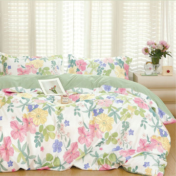 Lenjerie de Pat Bumbac Finet 1 Persoana – 4 Piese. Confort Premium si Design Modern | COD 0683-S