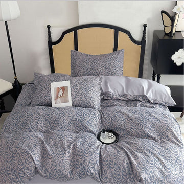 Lenjerie de Pat Bumbac Finet 1 Persoana – 4 Piese. Confort Premium si Design Modern | COD 0700-S