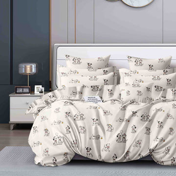 Lenjerie de Pat Bumbac Finet 4 Piese – Confort Premium si Design Modern | COD 0214-J