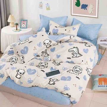 Lenjerie de Pat Bumbac Finet 4 Piese – Confort Premium si Design Modern | COD 0216-J