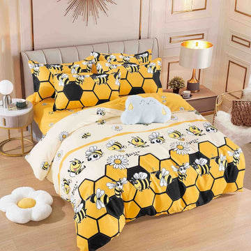 Lenjerie de Pat Bumbac Finet 4 Piese – Confort Premium si Design Modern | COD 0202-J