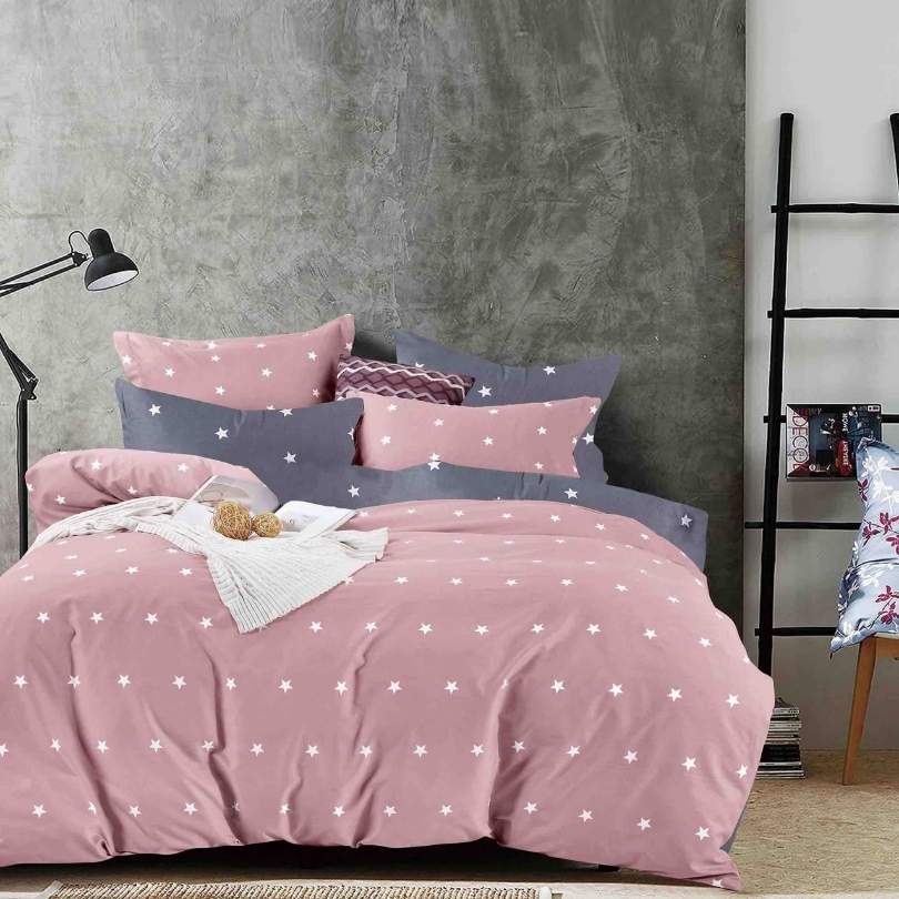 Lenjerie de Pat Bumbac Finet 4 Piese – Confort Premium si Design Modern | COD 1471-J