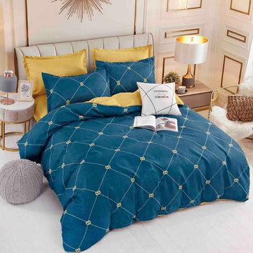 Lenjerie de Pat Bumbac Finet – 6 Piese | Eleganta, Confort si Durabilitate | COD 1256-J