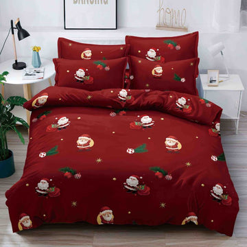 Lenjerie de Pat Bumbac Finet Craciun – 6 Piese | Eleganta, Confort si Durabilitate | COD 1625-J