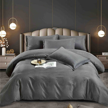 Lenjerie de Pat Damasc – 6 Piese | Eleganta si Rafinament pentru Dormitorul Tau| COD 0565-J