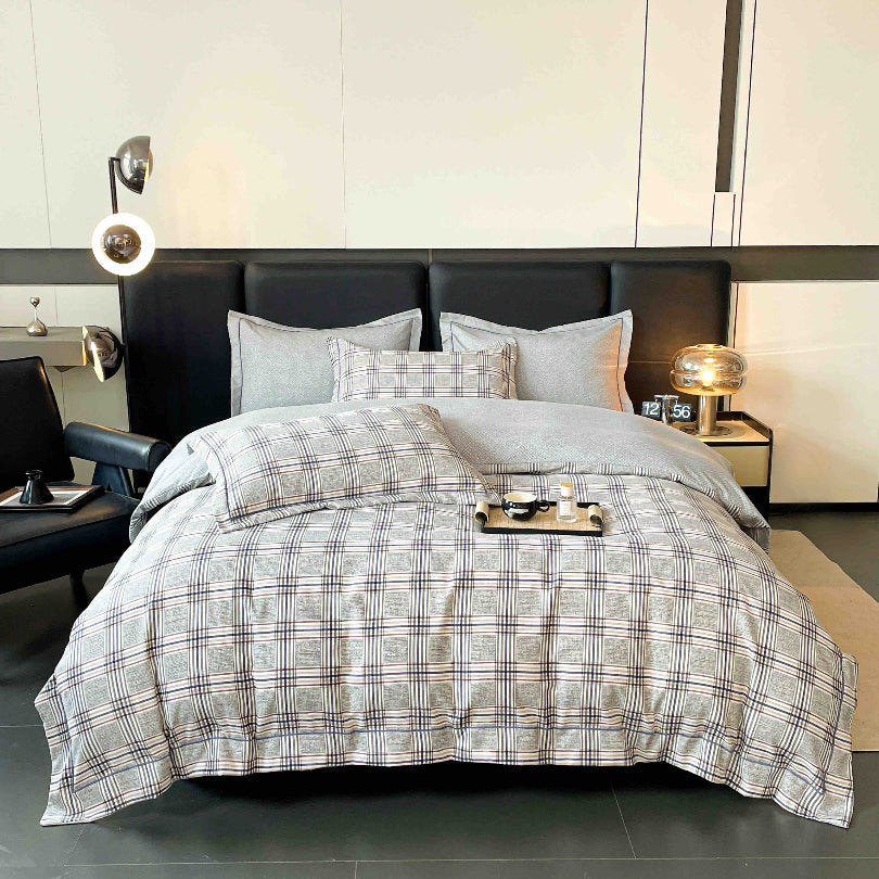 Lenjerie de Pat Finet cu Elastic – 6 Piese DELUX | Confort si Eleganta | COD 0604-J