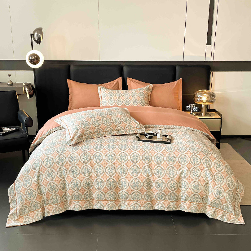 Lenjerie de Pat Finet cu Elastic – 6 Piese DELUX | Confort si Eleganta | COD 0606-J