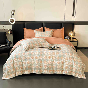 Lenjerie de Pat Finet cu Elastic – 6 Piese DELUX | Confort si Eleganta | COD 0606-J