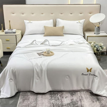 Lenjerie de Pat din Matase cu Pilota – 4 Piese: Eleganta si Rasfat în Dormitorul Tau | COD 08560-S