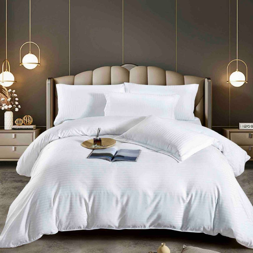 Lenjerie de pat Damasc cu elastic – 6 piese | Eleganta si Fixare Perfecta | COD 0579-J