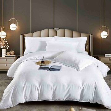 Lenjerie de pat Damasc cu elastic – 6 piese | Eleganta si Fixare Perfecta | COD 0579-J