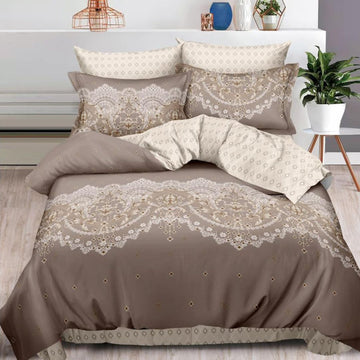 Lenjerie de pat bumbac finet cu elastic – 6 piese: Confort si stil pentru un somn odihnitor  | COD 0484-S