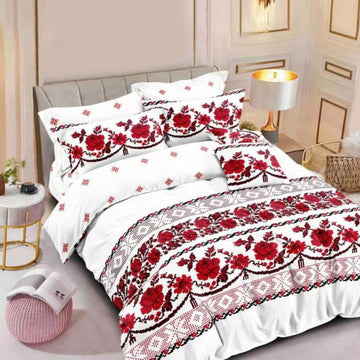 Lenjerie de pat bumbac finet cu elastic – 6 piese: Confort si stil pentru un somn odihnitor  | COD 0488-S