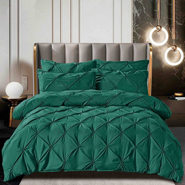Lenjerie de pat bumbac finet cu elastic si nasturi – 6 piese | Fixare Perfecta si Design Elegant | COD 1667-J