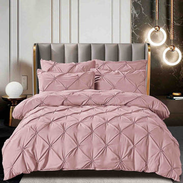 Lenjerie de pat bumbac finet cu elastic si nasturi – 6 piese | Fixare Perfecta si Design Elegant | COD 1669-J