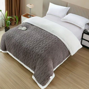 Pătură Cocolino Premium cu Blăniță – Moale, Călduroasă și Pufoasă | Confort de Lux pentru Sezonul Rece | COD 1402-S