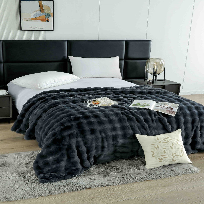 Patura artificiala tip blana de iepure cu fermoar – Confort si eleganta pentru casa ta | COD 0929-J