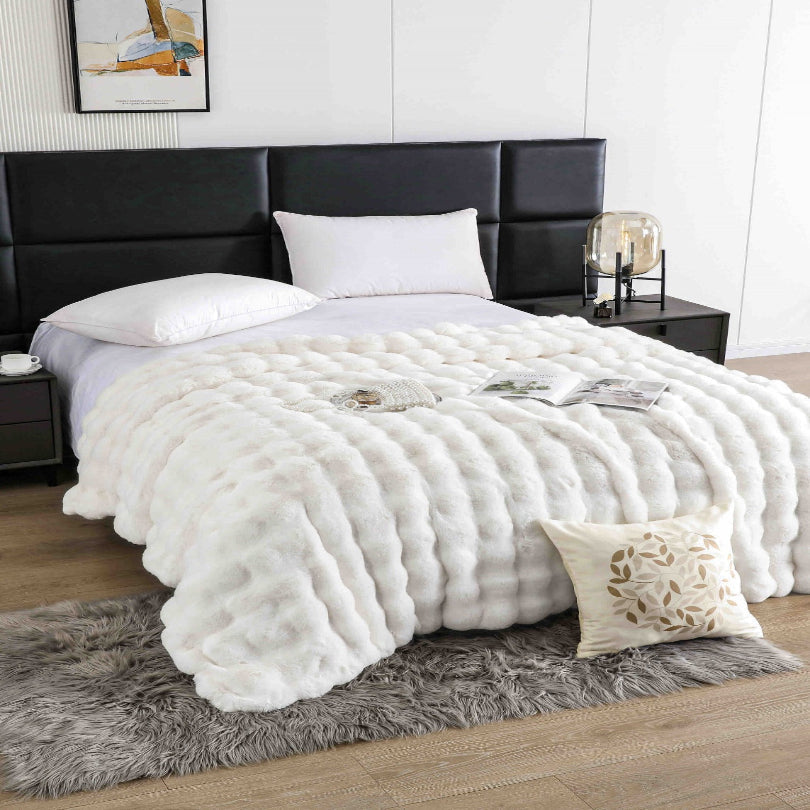 Patura artificiala tip blana de iepure cu fermoar – Confort si eleganta pentru casa ta | COD 0930-J