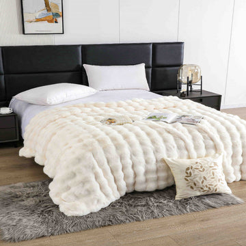 Patura artificiala tip blana de iepure cu fermoar – Confort si eleganta pentru casa ta | COD 0937-J