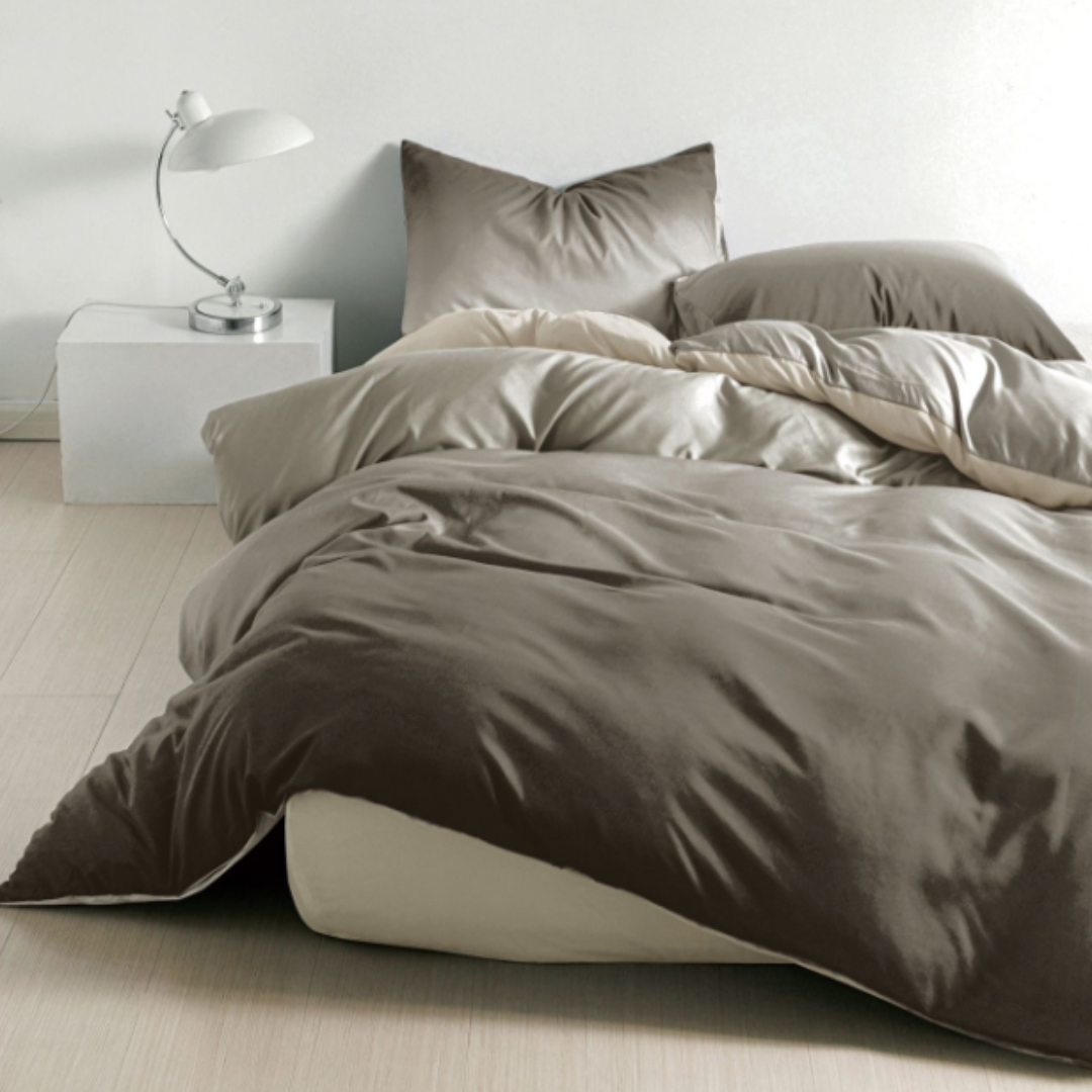 Set lenjerie de pat bumbac satinat 4 piese – Design rafinat și textură delicată, Cod 0009-S