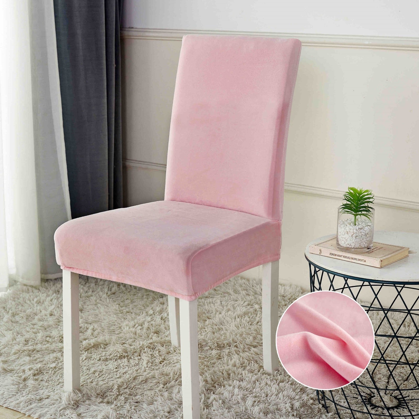 Husa scaun catifea - 6 piese | 0992-J